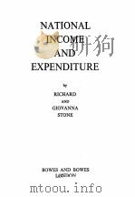 NATIONAL INCOME AND EXPENDITURE PDF电子版封面