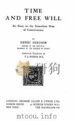 TIME AND FREE WILL（1921 PDF版）