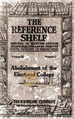 THE REFERENCE SHELF VOLUME III NUMBER 7（1926 PDF版）