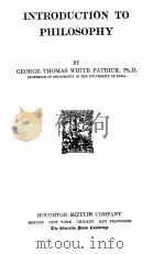 Introduction to Philosophy（1924年 PDF版）