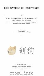 The Mature of Existence volume Ⅰ（1921 PDF版）