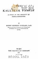 The Kallikak Family（1927 PDF版）