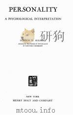 PERSONALITY A PSYCHOLOGICAL INTERPRETATION（1948 PDF版）