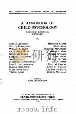 A HANDBOOK OF CHILD PSYCHOLOGY SECOND EDITION REVISED 1933 PDF电子版封面