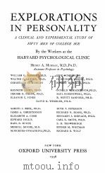 Explorations in personality（1938 PDF版）