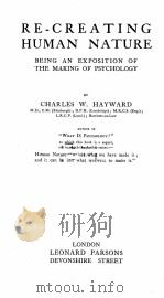 re-creating human nature（1924 PDF版）