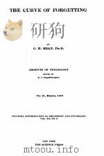 The curve of forgetting PDF电子版封面 C.H.Bean