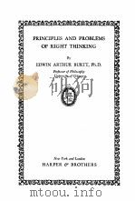PRINCIPLES AND PROBLEMS OF RIGHT THINKING 1928 PDF电子版封面