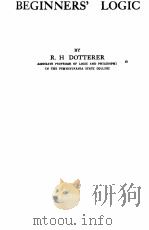 BEGINNER‘SLOGIC（1929 PDF版）