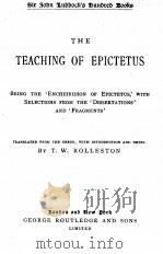 THE TEACHING OF EPICTETUS（ PDF版）