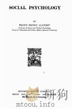 SOCIAL PSYCHOLOGY（1924 PDF版）