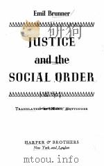 JUSTICE AND THE SOCIAL ORDER   1945  PDF电子版封面     