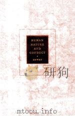 HUMAN NATURE AND CONDUCT AN INTRODUCTION TO SOCIAL PSYCHOLOGY（1930 PDF版）