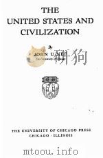 THE UNITED STATES AND CIVILIZATION（1942 PDF版）