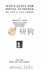 MAN‘S QUEST FOR SOCIAL GUIDANCE（1927 PDF版）