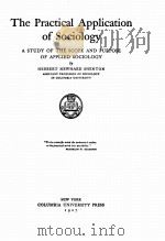 THE PRACTICAL APPLICATION OF SOCIOLOGY（1927 PDF版）