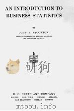AN INTRODUCTION TO BUSINESS STATISTICS（1938 PDF版）