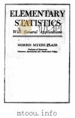 ELEMENTARY STATISTICS WITH GENERAL APPLICATIONS PDF电子版封面