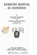 EXERCISE MANUAL IN STATISTICS（1929 PDF版）