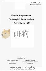 Uppsala Symposium on Psychological Factor Analysis 17-19 March 1953 PDF电子版封面