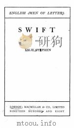ENGLISH MEN OF LETTERS SWIFT PDF电子版封面
