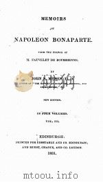 MEMOIRS OF NAPOLEON BONAPARTE.VOL.3 1931 PDF电子版封面