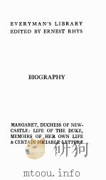 THE LIFE OF THE DUKE OF NEWCASTLE OTHER WRITINGS PDF电子版封面