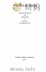 WILHELM PIECK 1956 PDF电子版封面