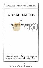 ADAM SMITH 1904 PDF电子版封面