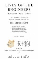 LIVES OF THE ENGINEERS 1904 PDF电子版封面 SAMUEL SMILES