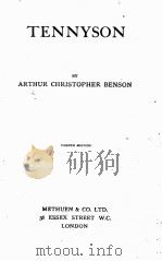 TENNYSON   1912  PDF电子版封面     