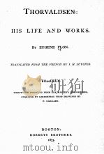 THORVALDSEN HIS LIFE AND WORKS（1873 PDF版）
