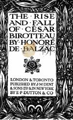 THE RISE AND FALL OF CESAR BIROTTEAU（1912 PDF版）