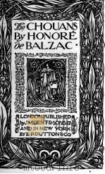 THE CHOUANS 1912 PDF电子版封面 HONORE DE BALZAC