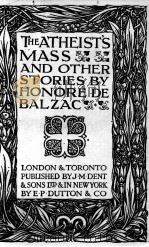 THE ATHEIST‘S MASS AND OTHER STORIES 1920 PDF电子版封面