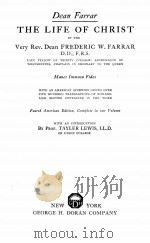 THE LIFE OF CHRIST PDF电子版封面 THE VERY REV.DEAN FREDERIC W.F
