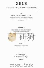 ZEUS A STUDY IN ANCIENT RELIGION VOLUME Ⅱ（1925 PDF版）