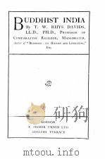 BUDDHIST INDIA 1903 PDF电子版封面 T. W. RHYS DAVIDS
