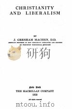 CHRISTIANITY AND LIBERALISM（1923 PDF版）
