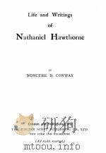 LIFE AND WRITINGS OF NATHANIEL HAWTHORNE PDF电子版封面 MONCURE D.CONWAY