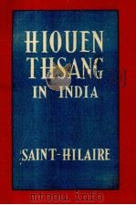 HIOUEN-THSANG IN INDIA 1952 PDF电子版封面