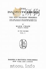 THE INNOCENTS ABROAD OR THE NEW PILGRIMS‘PROGRESS（1869 PDF版）