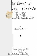 THE COUNT OF MONTE CRISTO (VOL.Ⅰ) PDF电子版封面
