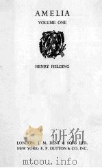 AMELIA (VOLUME ONE) 1930 PDF电子版封面