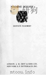 MADAME BOVARY 1934 PDF电子版封面