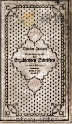 GESAMTAUSGABE DER ERZAHLENDEN SCHRIFTEN (3) 1925 PDF电子版封面 T. FONTANE