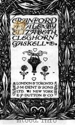 CRANFORD A TALE 1923 PDF电子版封面 E.C. GASKELL