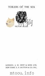 TOILERS OF THE SEA PDF电子版封面 VICTOR HUGO