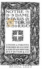 NOTRE DAME DE PARIS 1924 PDF电子版封面 VICTOR HUGO