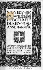MARY POWELL & DEBORAH‘S DIARY PDF电子版封面 ANNE MANNING